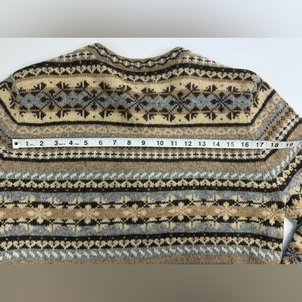 Cambridge Dry Goods 100% Wool Nordic Hook Buckle Sweater Womens Medium - Picture 7 of 9